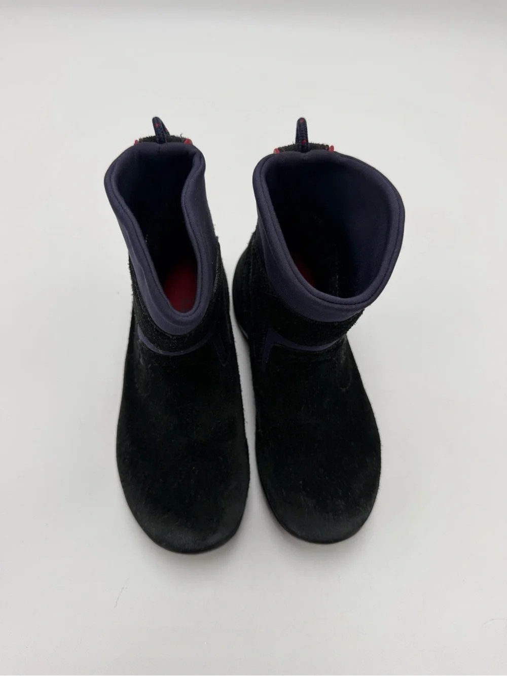 LL Bean Snow winter suede mid ankle boots Child Size 2 Thinsulate Blue Pur.